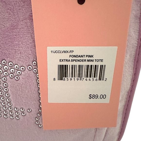 Juicy Couture Extra Spender Mini Tote Fondant Pink Velvet NWT - Picture 4 of 4